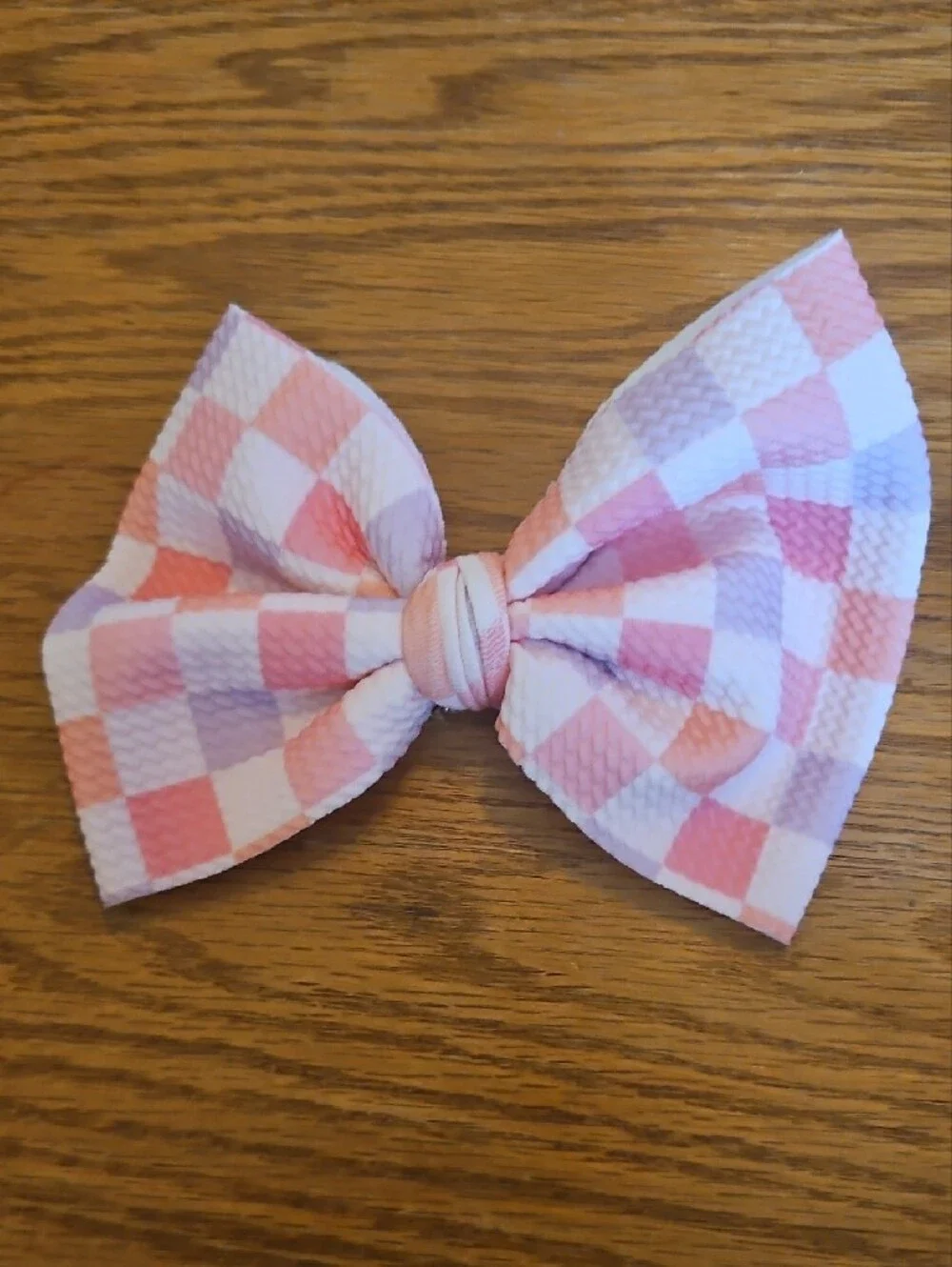Kids Checkerboard & Pattern Bow Hair Clips - Assorted Colors